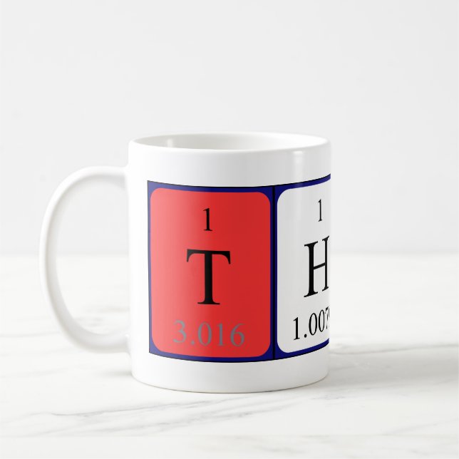 Thimo periodic table name mug (Left)