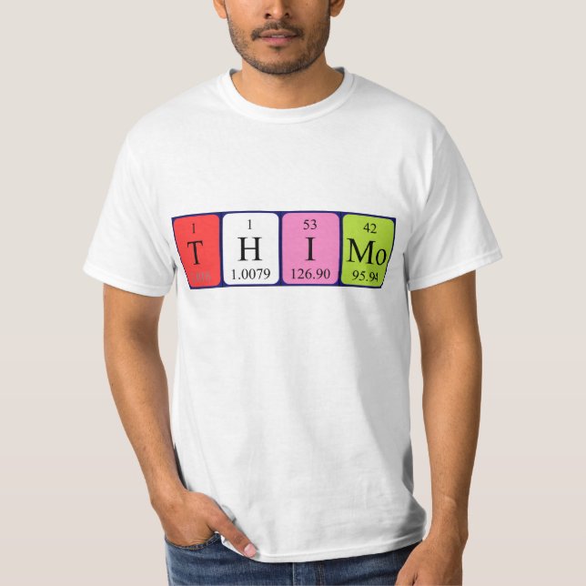 Thimo periodic table name shirt (Front)