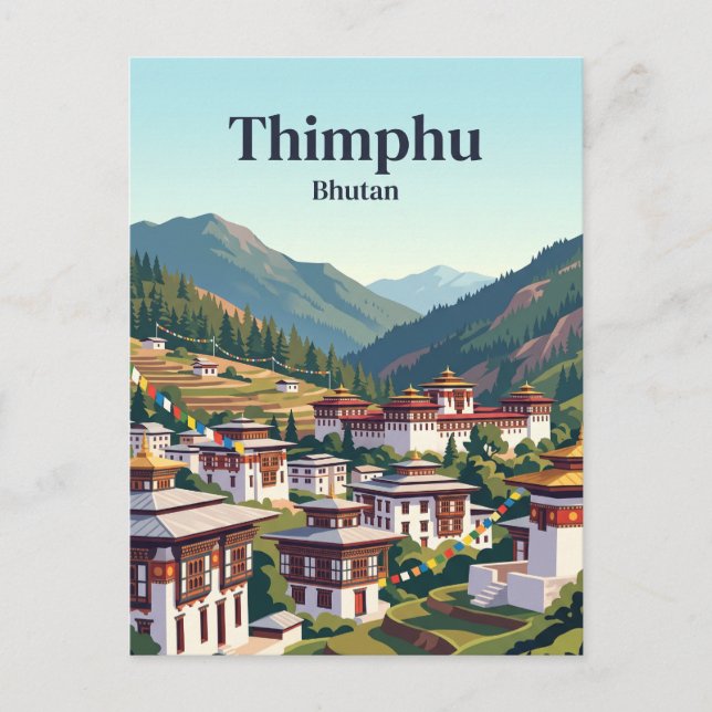 Thimphu, Bhutan Postcard (Front)