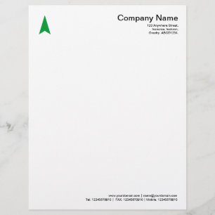 Thin Arrow - Grass Green Customized Letterhead