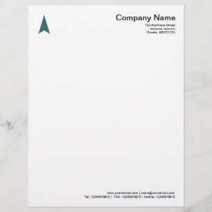 Thin Arrow - Moss Green Custom Letterhead