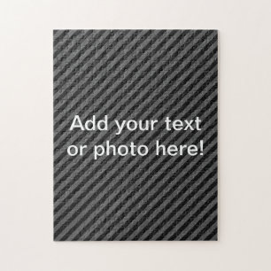 Thin Black and Grey Diagonal Stripes Jigsaw Puzzle