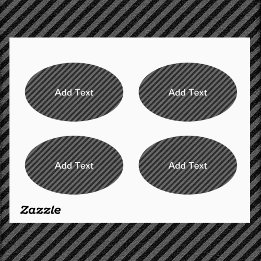 Thin Black and Grey Diagonal Stripes Oval Sticker