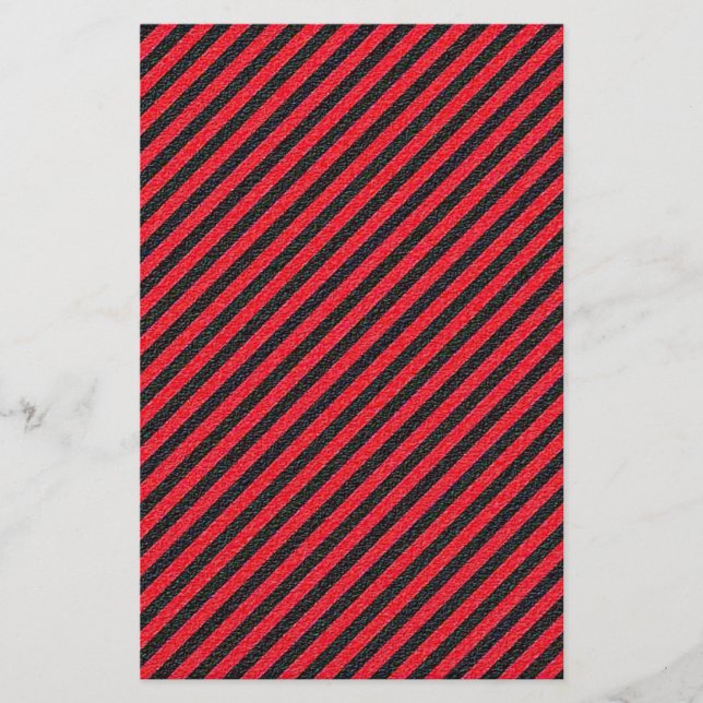 Thin Black and Red Diagonal Stripes Flyer (Front)