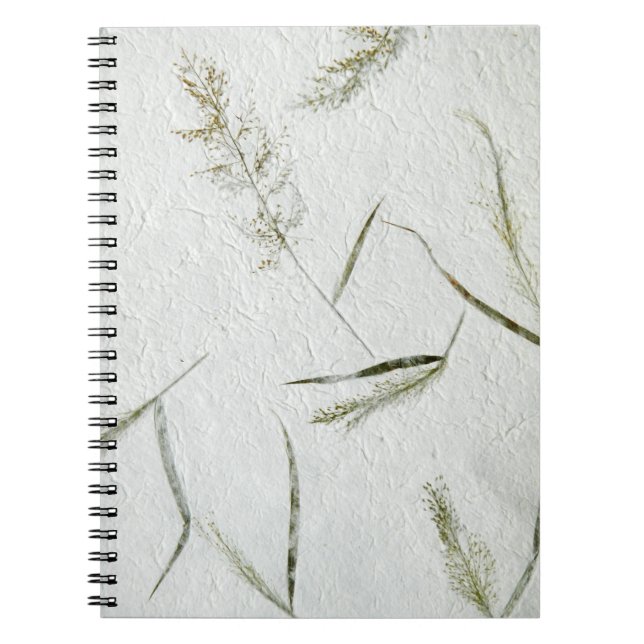Thin blades of grass Japanese rice paper Notebook (Front)