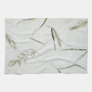 Thin blades of grass Japanese rice paper Tea Towel