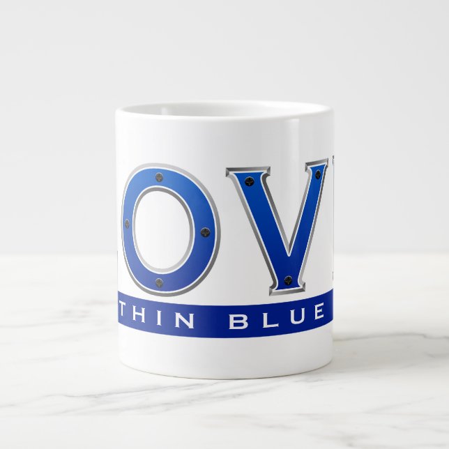 Thin Blue Line 15oz Large Coffee Mug (Front)