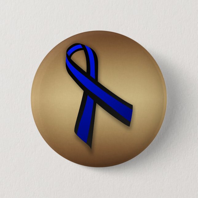 Thin Blue Line 6 Cm Round Badge (Front)