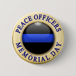 Thin Blue Line 6 Cm Round Badge
