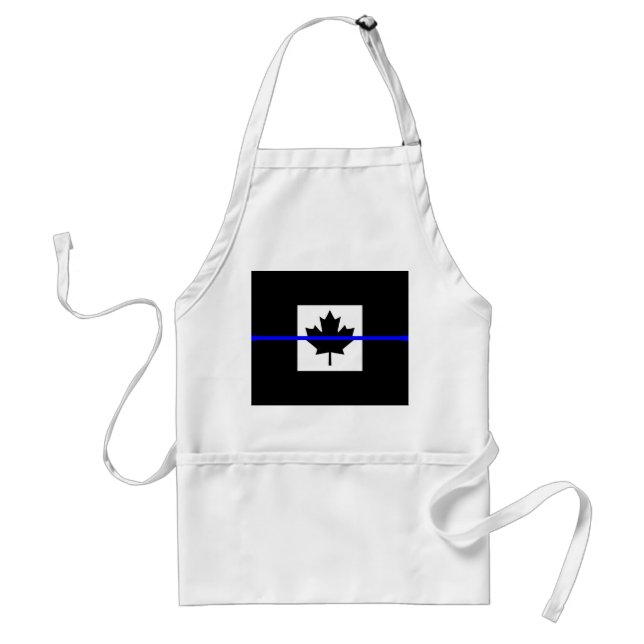 Thin Blue Line Accent on Canadian Flag Standard Apron (Front)
