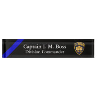 Thin Blue Line - Agency Patch Desk Name Plate