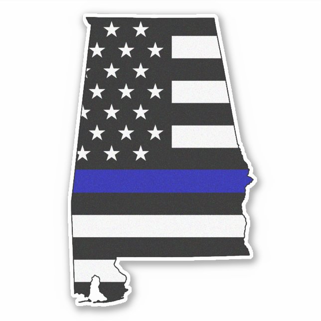 Thin Blue Line Alabama Flag (Front)
