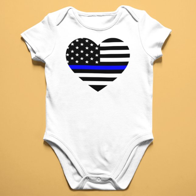 Thin Blue Line - American Flag Baby Bodysuit (Creator Uploaded)