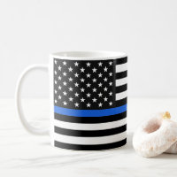 Thin Blue Line American Flag