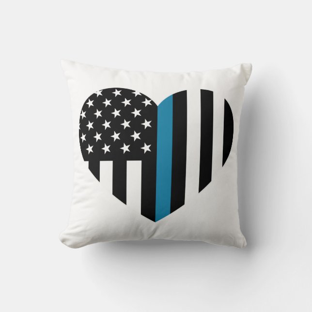 Thin Blue Line American Flag Cushion (Front)