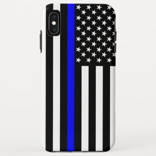Thin Blue Line American Flag Decor iPhone XS Max Case