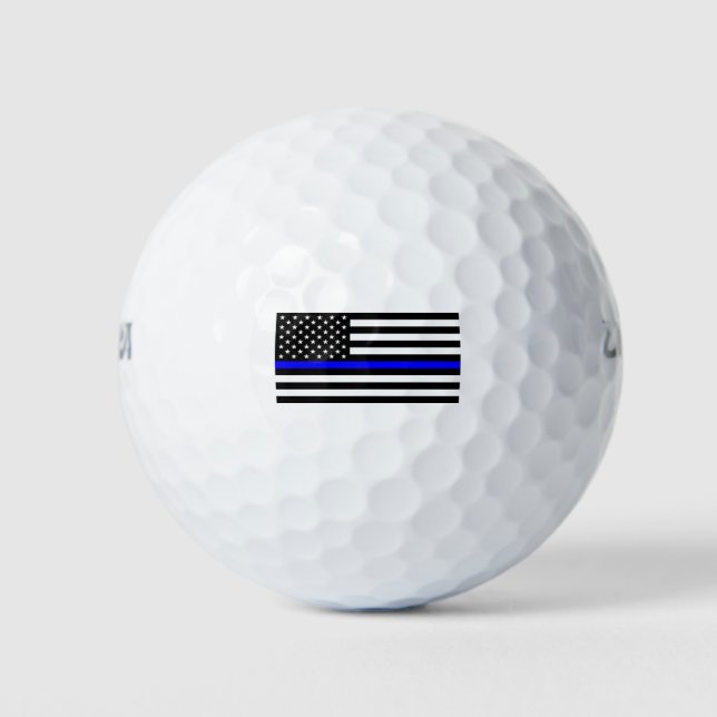 - Thin Blue Line - American Flag Golf Balls (Front)
