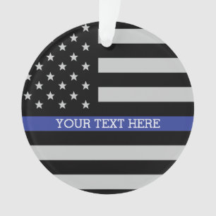 Thin Blue Line - American Flag Ornament