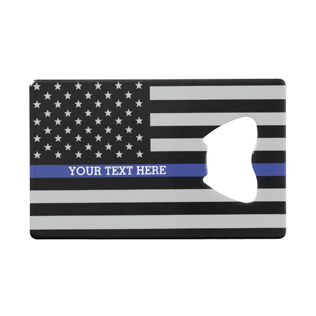 Thin Blue Line - American Flag Personalised Custom (Front (Horizontal))