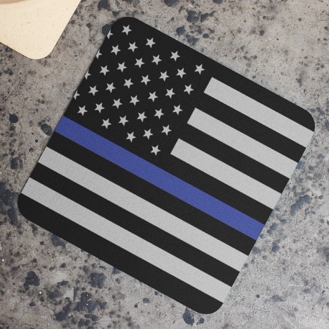 Thin Blue Line - American Flag Stone Coaster (Creator Uploaded)