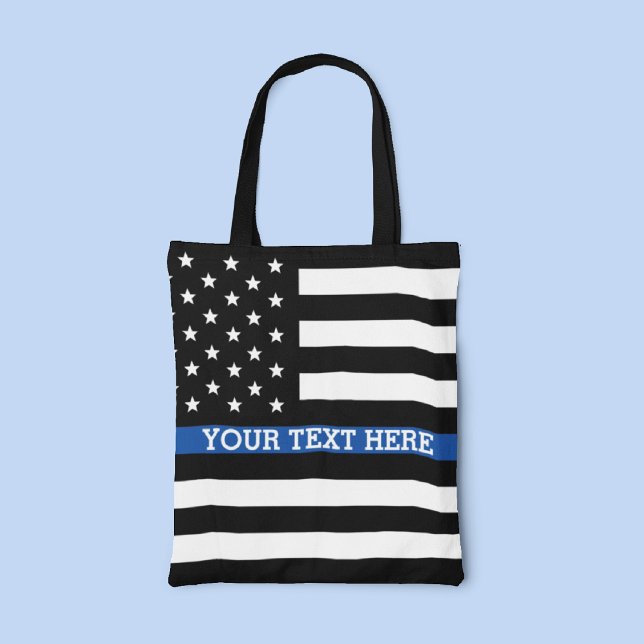 Thin Blue Line - American Flag Tote Bag (Creator Uploaded)