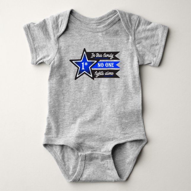 Thin blue line... baby bodysuit (Front)
