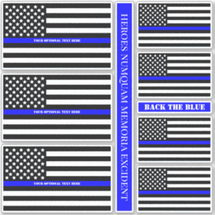 [Thin Blue Line] Back the Blue SVG Vinyl Stickers