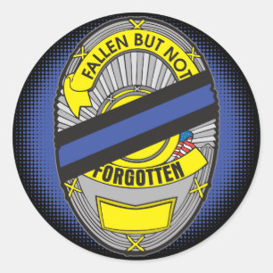Thin Blue Line Badge Classic Round Sticker