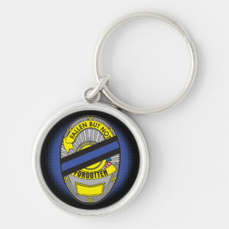 Thin Blue Line Badge Key Ring