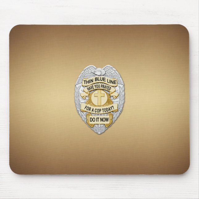 Thin Blue Line Badge Mouse Pad (Front)