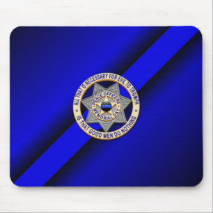 Thin Blue Line Badge Mouse Pad