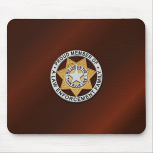 Thin Blue Line Badge Mouse Pad