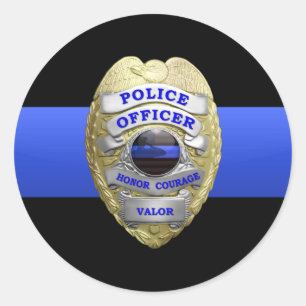 Thin Blue Line Badge Sticker