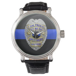 Thin Blue Line Badge Watch
