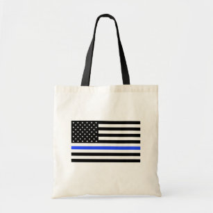 Thin Blue Line bag, Flag Tote Bag
