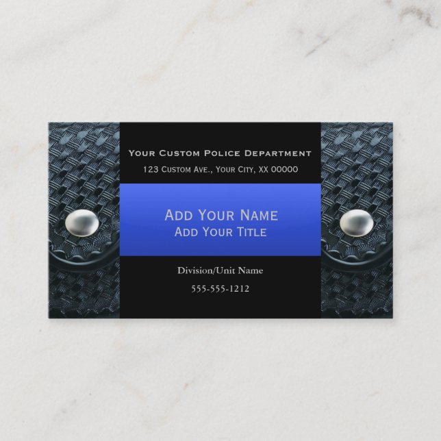 Thin Blue Line - Belt Keepers and Bullet Business Card (Front)