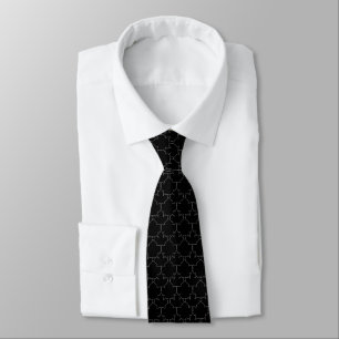Thin Blue Line Black Maple Leaf Neck Tie