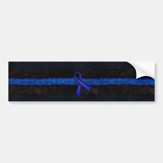 Thin Blue Line Bumper Sticker (Front)