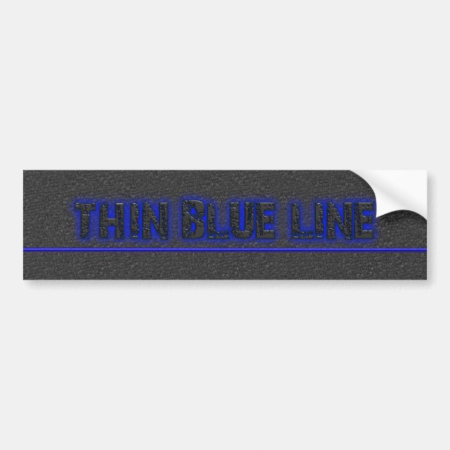 Thin Blue Line Bumper Sticker (Front)