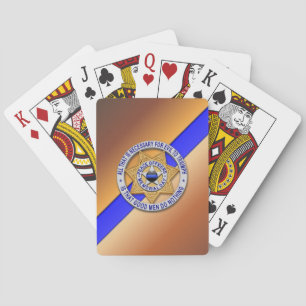 Thin Blue Line Buttons Playing Cards