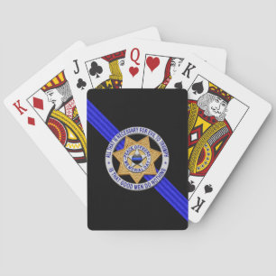 Thin Blue Line Buttons Playing Cards