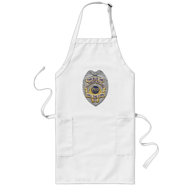 Thin Blue Line - Call someone who cares! Long Apron (Front)