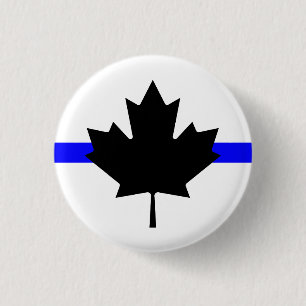 Thin blue line - Canada version 3 Cm Round Badge