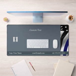 Thin Blue Line Captain Rank Desk Mat