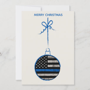 Thin Blue Line Christmas - Police Family Holiday Card