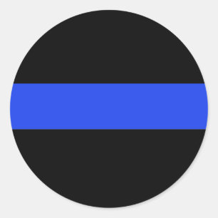 Thin Blue Line Classic Round Sticker