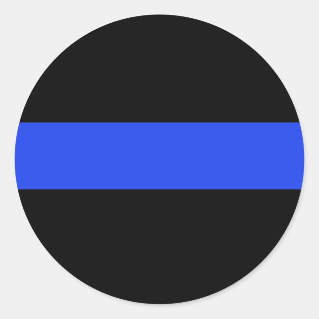 Thin Blue Line Classic Round Sticker (Front)