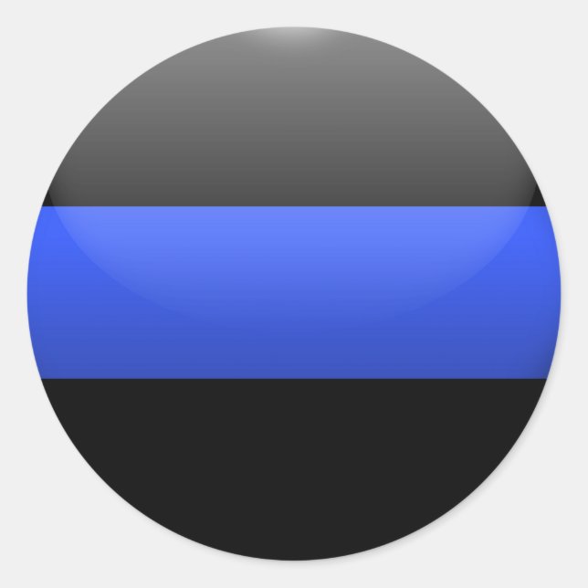 Thin Blue Line Classic Round Sticker (Front)