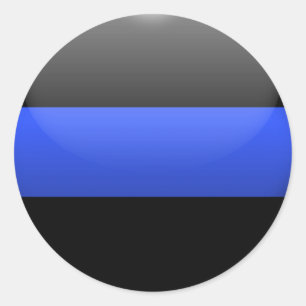 Thin Blue Line Classic Round Sticker