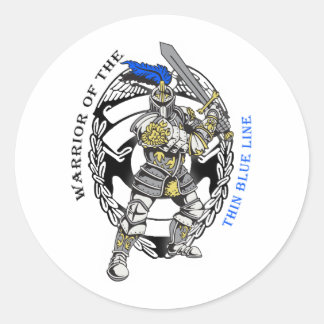 THIN BLUE LINE CLASSIC ROUND STICKER